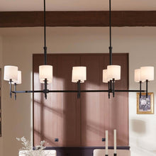Load image into Gallery viewer, Ali Linear Pendant Light in dining room.