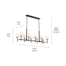 Load image into Gallery viewer, Ali Linear Pendant Light - line drawing.