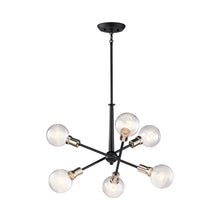 Load image into Gallery viewer, Armstrong Chandelier in 6-Light/Black.