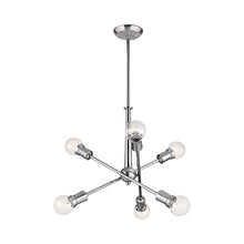 Load image into Gallery viewer, Armstrong Chandelier in 6-Light/Chrome.