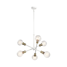 Load image into Gallery viewer, Armstrong Chandelier in 6-Light/White.