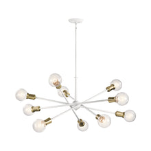 Load image into Gallery viewer, Armstrong Chandelier in 10-Light/White.