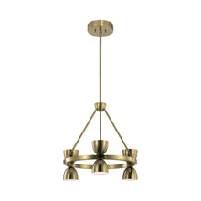 Load image into Gallery viewer, Baland LED Chandelier in Brushed Natural Brass (6-Light).