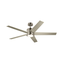 Load image into Gallery viewer, Brahm LED Ceiling Fan in Brushed Stainless Steel.
