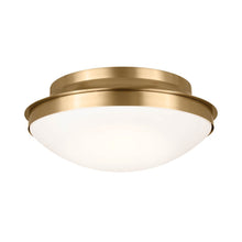 Load image into Gallery viewer, Bretta Flush Mount Ceiling Light in Brushed Natural Brass (3-Light).