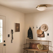 Load image into Gallery viewer, Bretta Flush Mount Ceiling Light in living room.