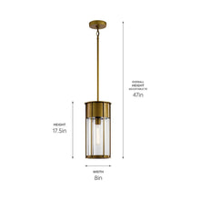 Load image into Gallery viewer, Camillo Outdoor Pendant Light - line drawing.