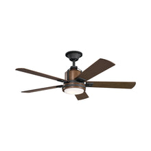 Load image into Gallery viewer, Colerne LED Ceiling Fan in Distressed Black.