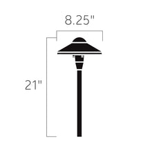Load image into Gallery viewer, Dome LED Path Light - line drawing.