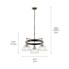 Load image into Gallery viewer, Eastmont Chandelier - line drawing.