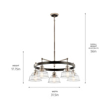 Load image into Gallery viewer, Eastmont Chandelier - line drawing.
