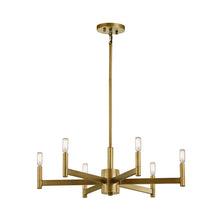 Load image into Gallery viewer, Erzo Chandelier in Natural Brass (6-Light).
