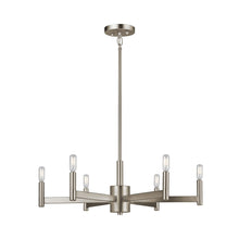 Load image into Gallery viewer, Erzo Chandelier in Satin Nickel (6-Light).