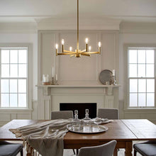 Load image into Gallery viewer, Erzo Chandelier in dining room.