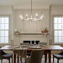 Load image into Gallery viewer, Erzo Chandelier in dining room.