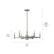 Load image into Gallery viewer, Erzo Chandelier - line drawing.