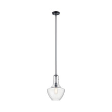 Load image into Gallery viewer, Everly Bell Pendant Light in Bell/Black/Clear Glass.