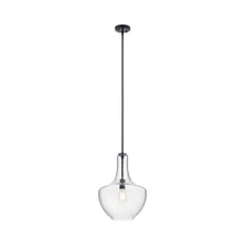 Load image into Gallery viewer, Everly Bell Pendant Light in Bell/Black/Clear Glass (Large).