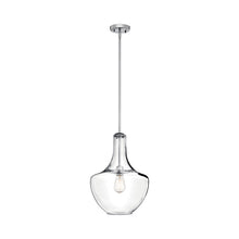Load image into Gallery viewer, Everly Bell Pendant Light in Bell/Chrome/Clear Glass (Large).