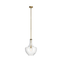 Load image into Gallery viewer, Everly Bell Pendant Light in Bell/Natural Brass/Clear Glass (Large).