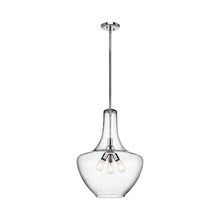 Load image into Gallery viewer, Everly Bell Pendant Light in Bell/Chrome/Clear Seeded Glass (Large).