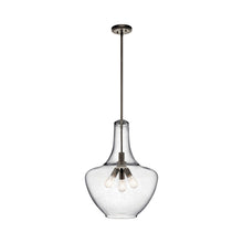 Load image into Gallery viewer, Everly Bell Pendant Light in Bell/Olde Bronze/Clear Seeded Glass (Large).