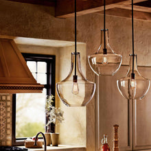 Load image into Gallery viewer, Everly Bell Pendant Light in kitchen.