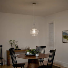 Load image into Gallery viewer, Everly Bell Pendant Light in dining room.