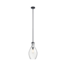 Load image into Gallery viewer, Everly Hourglass Pendant Light in Teardrop/Black (Medium).