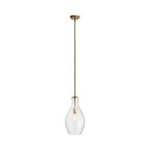 Load image into Gallery viewer, Everly Hourglass Pendant Light in Teardrop/Natural Brass (Medium).