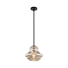 Load image into Gallery viewer, Everly Schoolhouse Pendant Light in Olde Bronze/Mercury Glass.