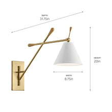 Load image into Gallery viewer, Finnick Wall Light - line drawing.