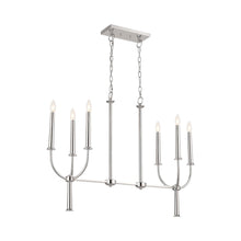 Load image into Gallery viewer, Florence Linear Pendant Light in Polished Nickel.