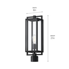 Load image into Gallery viewer, Goson Outdoor Post Light - line drawing.