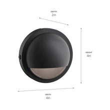 Load image into Gallery viewer, Half-Moon LED Deck Light - line drawing.