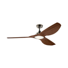 Load image into Gallery viewer, Imari LED Ceiling Fan in Polished Nickel.