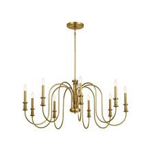 Load image into Gallery viewer, Karthe Chandelier in Natural Brass (9-Light).