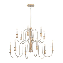 Load image into Gallery viewer, Karthe Chandelier in Brushed Nickel (12-Light).