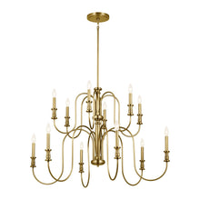 Load image into Gallery viewer, Karthe Chandelier in Natural Brass (12-Light).