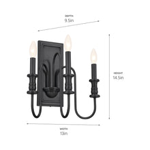 Load image into Gallery viewer, Karthe Wall Light - line drawing.