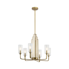 Load image into Gallery viewer, Kimrose Chandelier in Medium/Brushed Natural Brass.