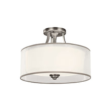 Load image into Gallery viewer, Lacey Semi Flush Mount Ceiling Light in 3-Light/Antique Pewter.