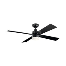 Load image into Gallery viewer, Lija LED Ceiling Fan in Satin Black.