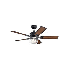 Load image into Gallery viewer, Lyndon Patio LED Ceiling Fan in 52-Inch/Distressed Black.
