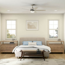 Load image into Gallery viewer, Maeve LED Ceiling Fan in bedroom.