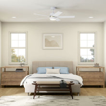 Load image into Gallery viewer, Maeve LED Ceiling Fan in bedroom.