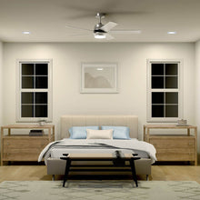 Load image into Gallery viewer, Maeve LED Ceiling Fan in bedroom.