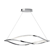 Load image into Gallery viewer, Meridian LED Linear Pendant Light in Large/Chrome.