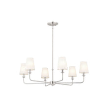 Load image into Gallery viewer, Pallas Chandelier in Polished Nickel (6-Light).