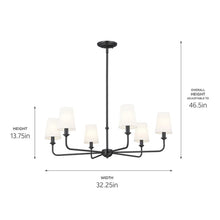 Load image into Gallery viewer, Pallas Chandelier - line drawing.